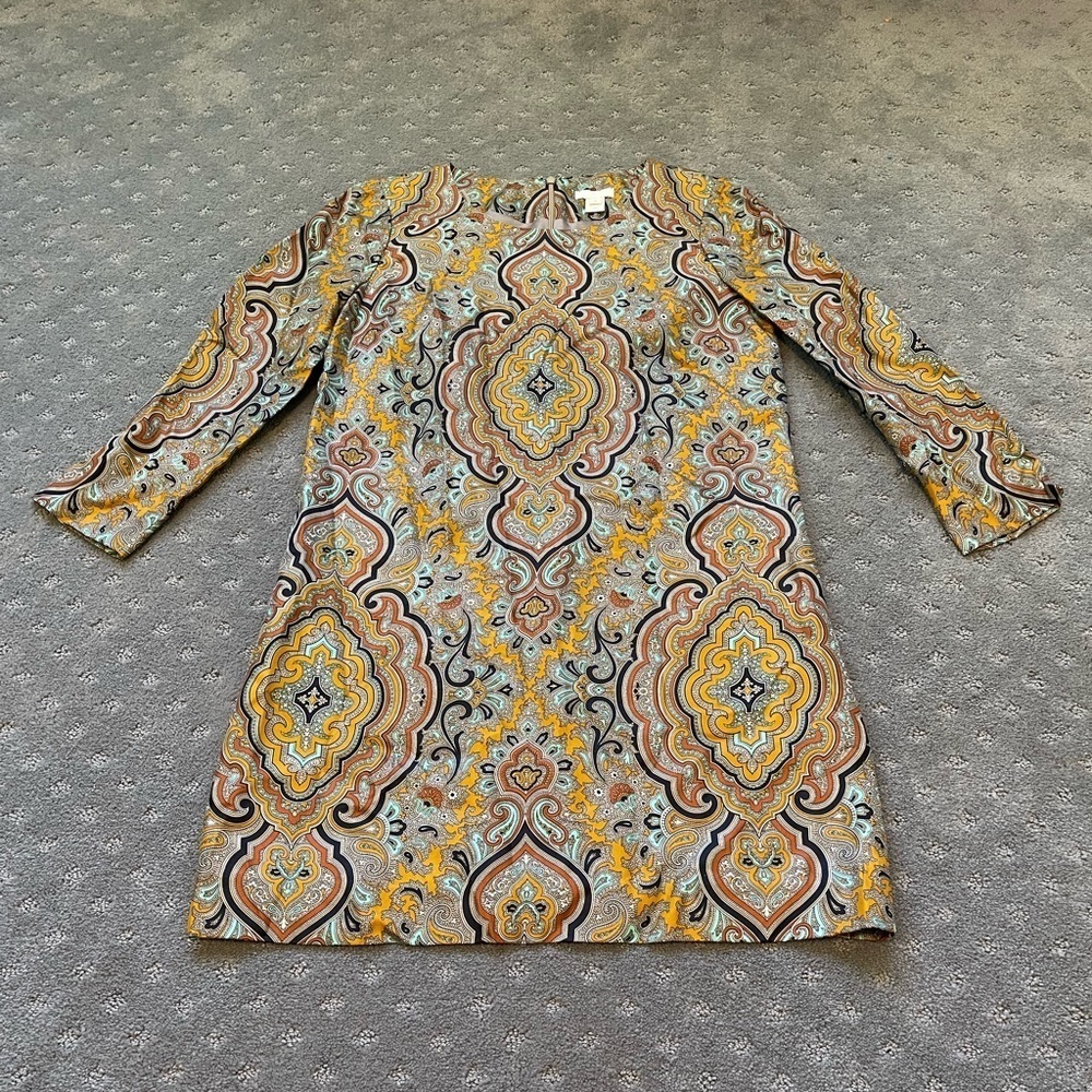 J. Crew Collection 100% Silk Printed Dress | Size 0